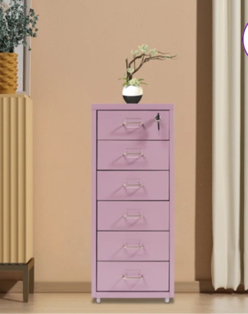 11" 6 Layers Vertical File Cabinet Metal File Cabinet With Lock