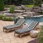 Arden Outdoor Plush Modern Tufted Chaise Cushion, 76 x 22