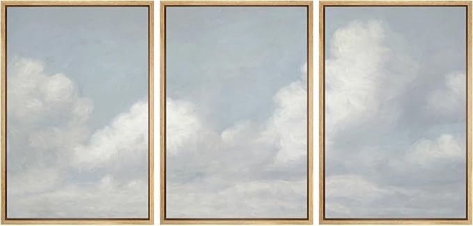 Sky Blue I Framed On Canvas 3 Piece Sky Blue II Framed Print 22X30