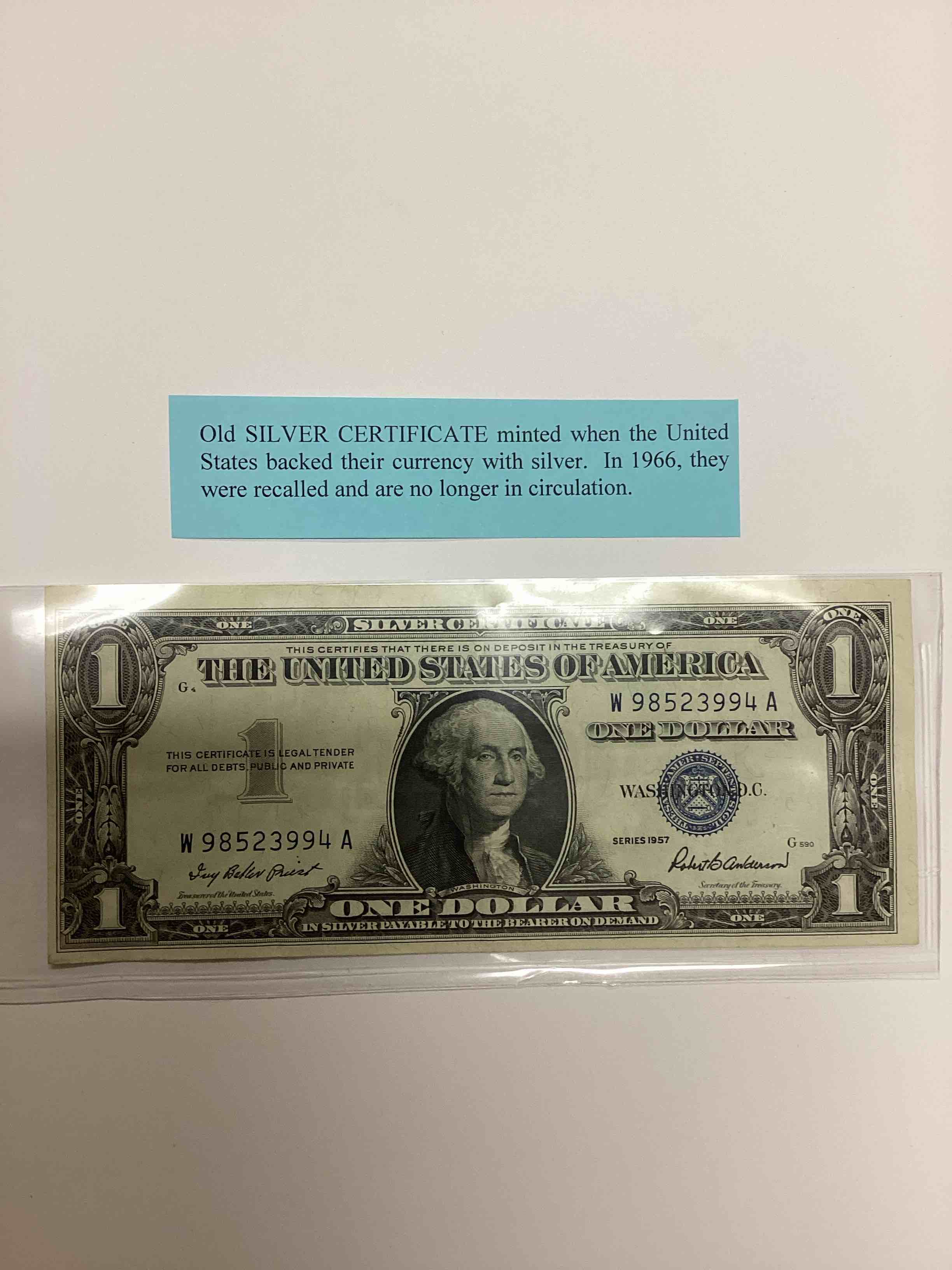 Old Silver Certificate 