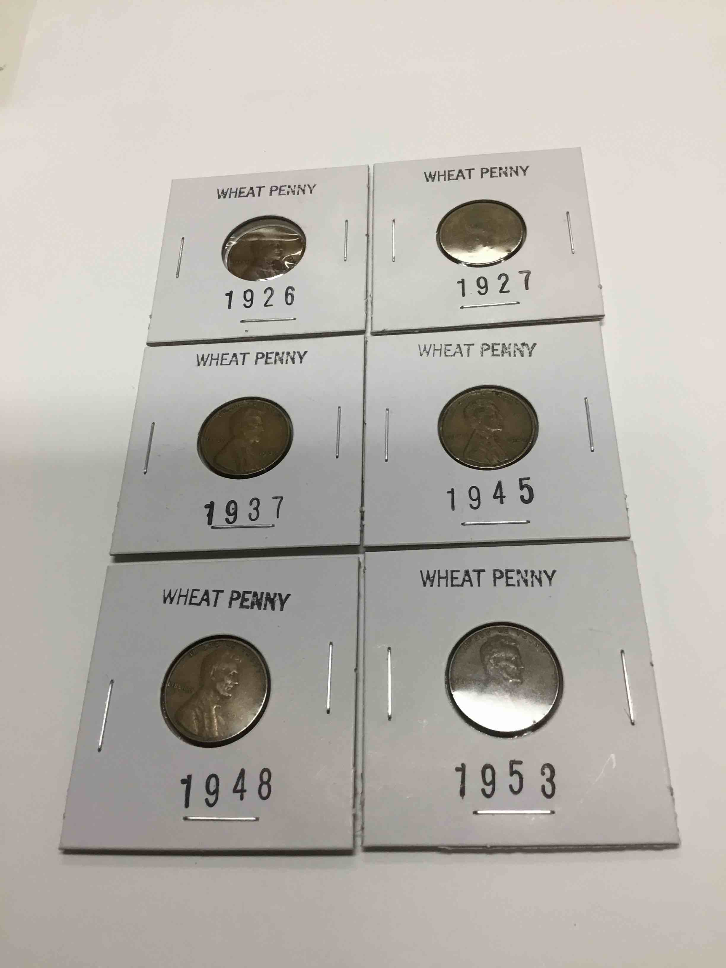 8 Old Wheat Pennies 