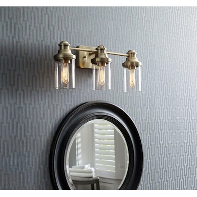 allen + roth Ivy 23.5-in 3 -Light Champagne Transitional Vanity light bar