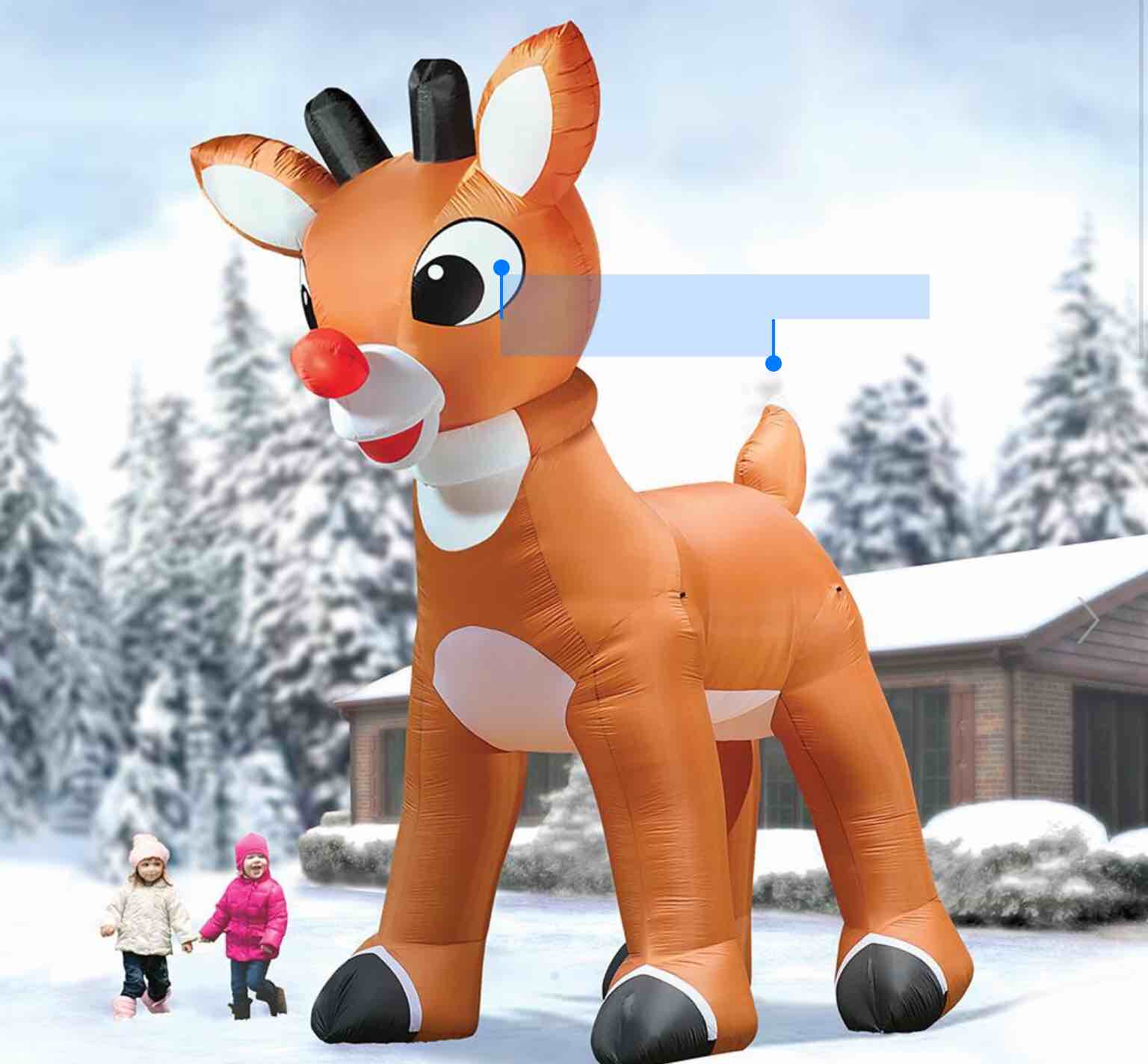 The 15' Inflatable Rudolph With Blinking Nose