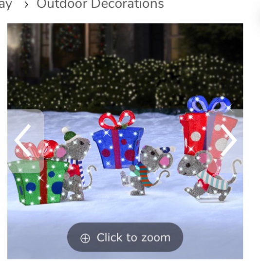 the illuminated three christmas mice