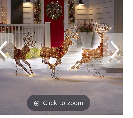 Outdoor Decorations The Choreographed Illuminated Galloping Reindeer