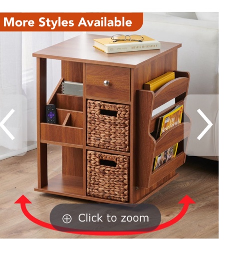 The Rotating Organized End Table