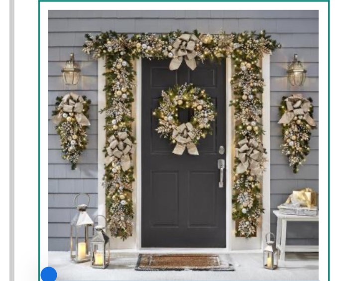 the cordless prelit silver and champagne holiday trim