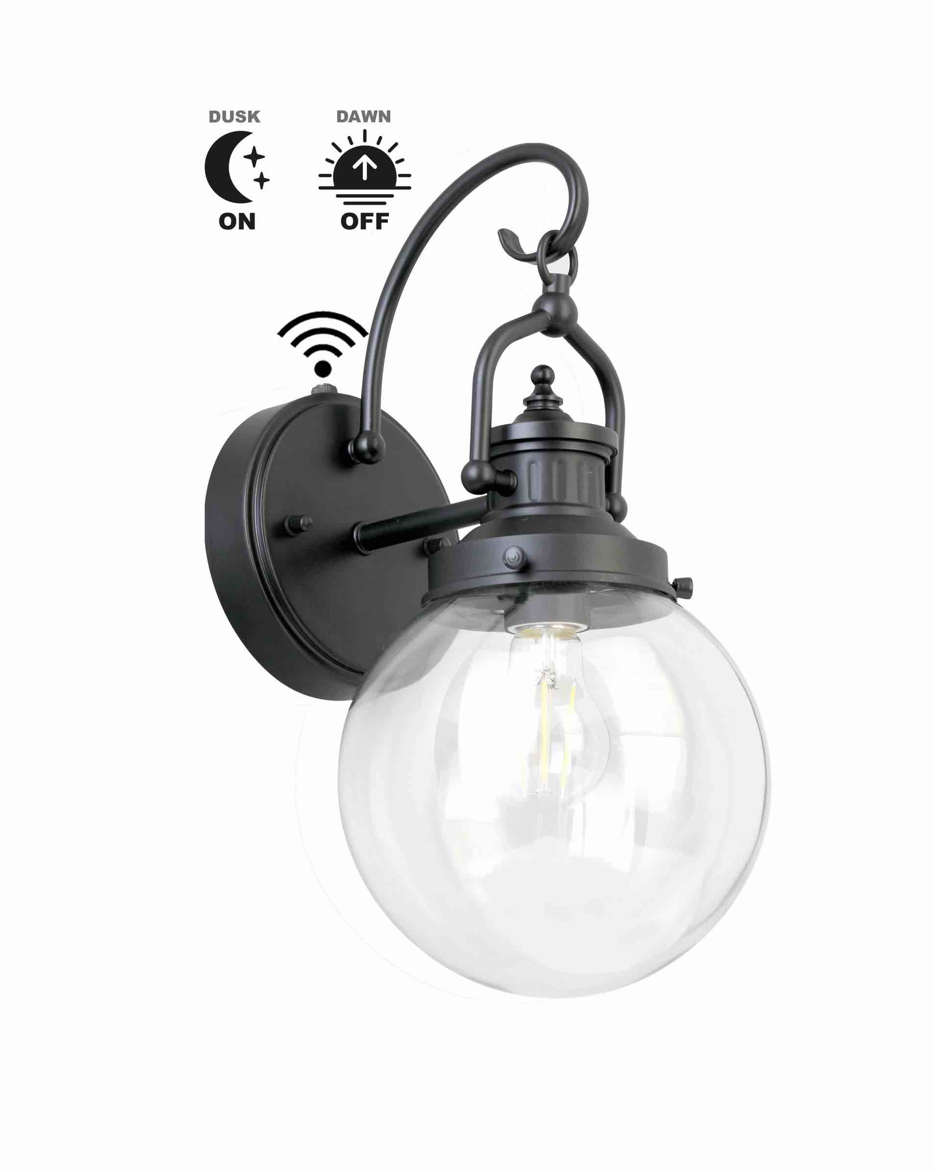 allen + roth Williamson 1-Light 15.75-in H Matte Black Dusk t