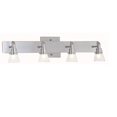 Portfolio 4-Light Brushed Nickel Bathroom Vanity Light