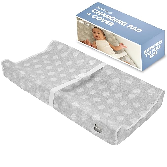 Waterpoof Baby Changing Pad - Easy to Clean, Lightweight & Portable - Large Foam Cushion for Comfort - Jool Baby