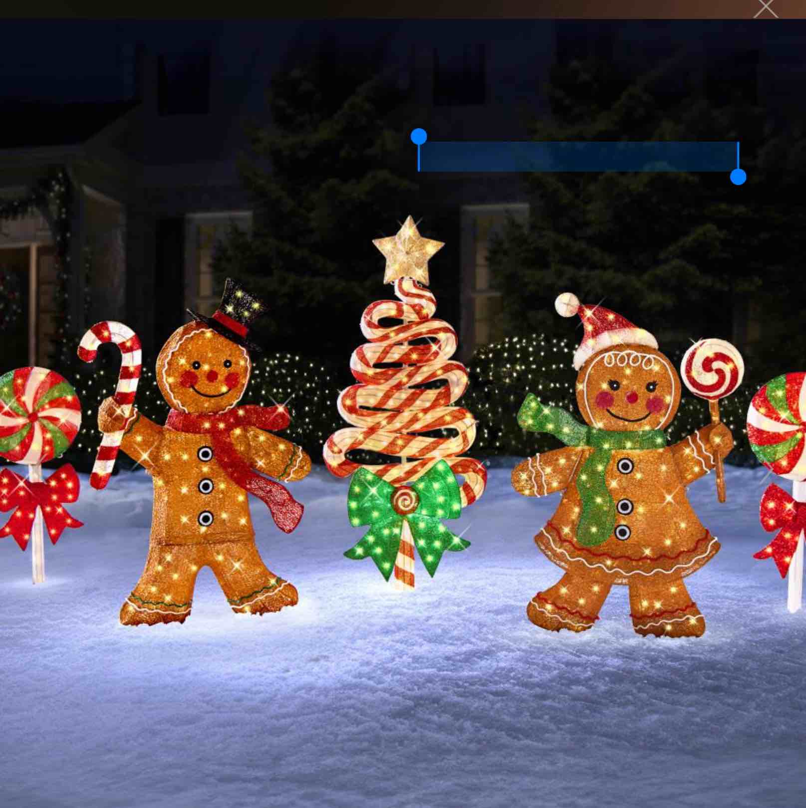 The 4' Twinkling Gingerbread Man