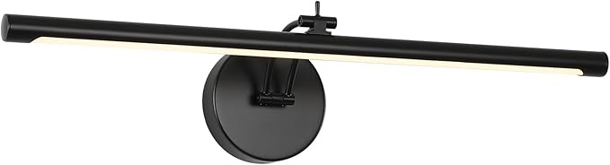 Picture Light Dimmable Hard Wired 23.62 Inch Adjustable Swing Arm Black Wall Lights for Pictures Led Display Light for Artwork 14W Warm White