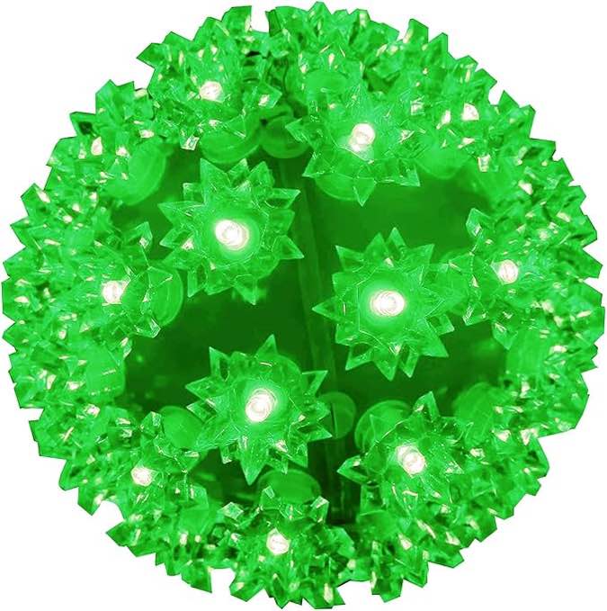 Retisee 2 Pcs Starlight Sphere Ball 300 LED Lights Large Clear Hanging Sphere for Indoor Outdoor Tree Home Novelty Light Decorations for Easter St. Patrick's Day Holiday(14 Inch,Red) 14 Inch Red