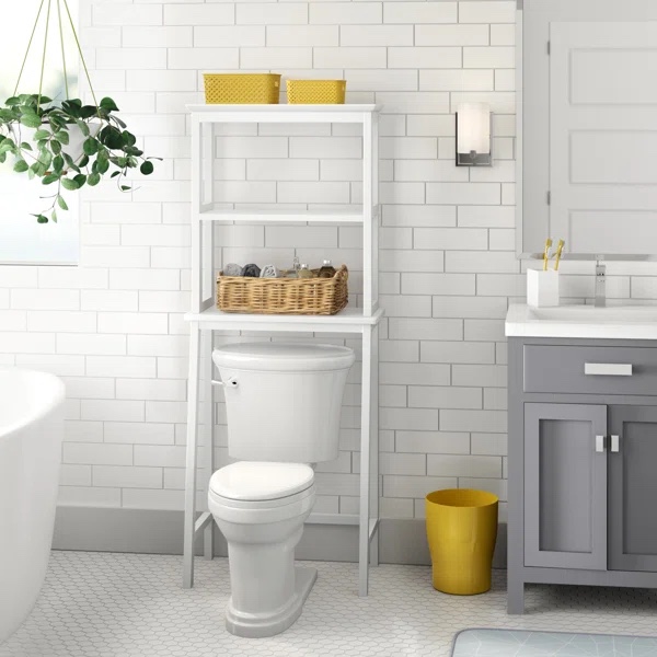 SIMILAR TO STOCK PHOTO Over The Toilet Bathroom Storage Organizer With 3 Tiers Shelving Rack
