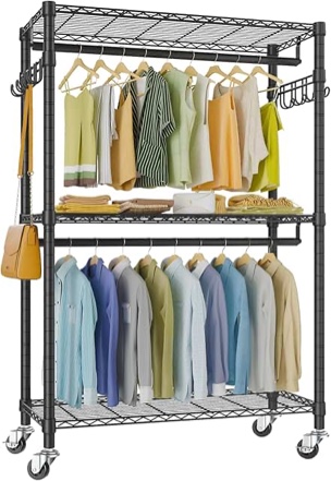 VIPEK R2 plus heavy duty rolling garment rack 3 tiers