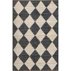 Godelinde Diamond Checkerboard Jute Area Rug