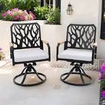 SIMILAR TO STOCK PHOTO Swivel Patio Dining Armchair with Cushion