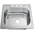 25 in single bowl all in one sink brushed stainless steel Glacier Bay
