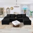 NOT COMPLETE Rayners 130”W 4 piece u shaped sectional with console and cup holder 