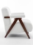 Draedyn Upholstered Boucle Armchair with Solid Wood Legs