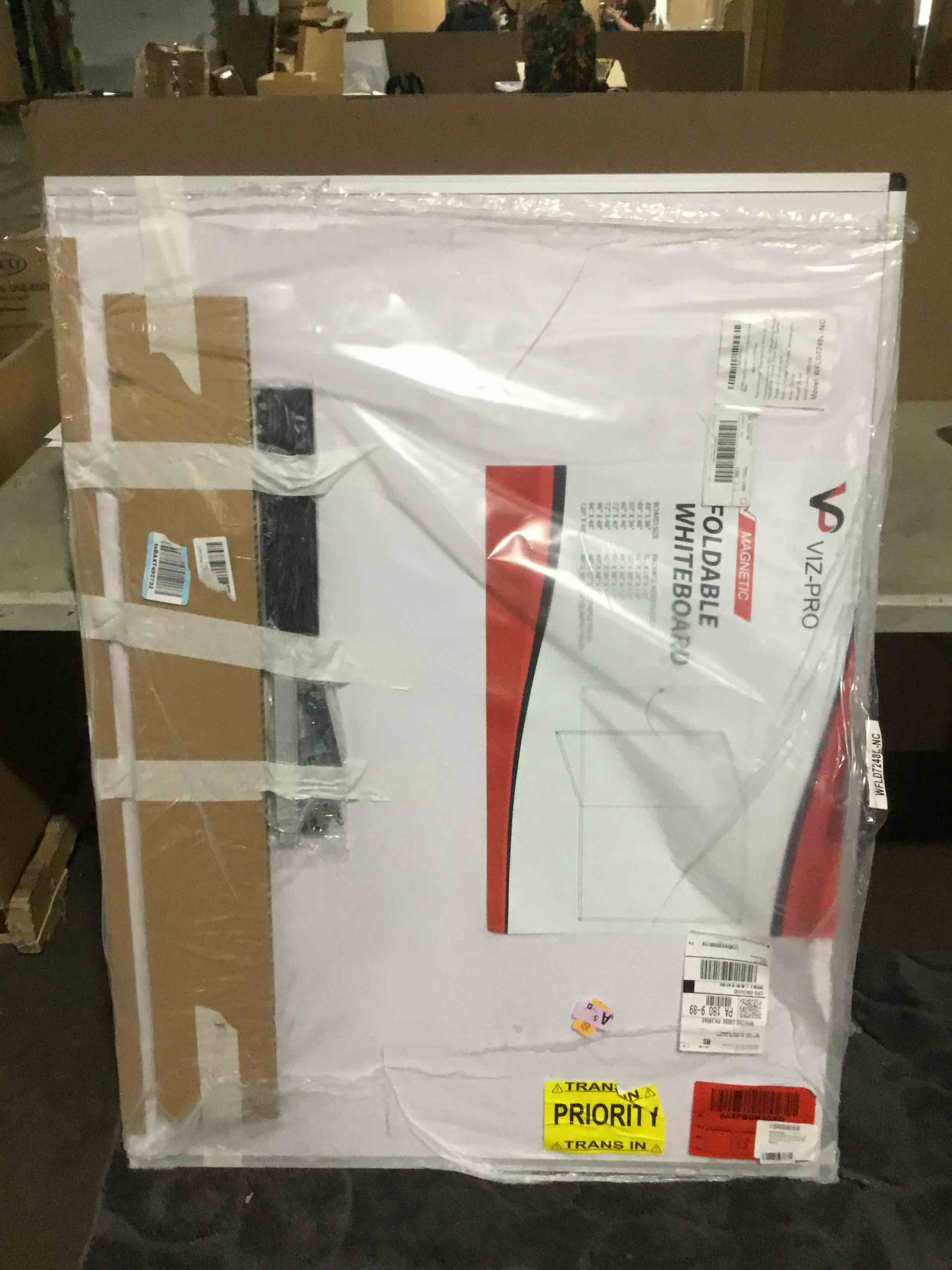 VIZ-PRO Magnetic Whiteboard/Dry Erase Board, 48 X 48 Inches, 2 Pack, Silver Aluminium Frame