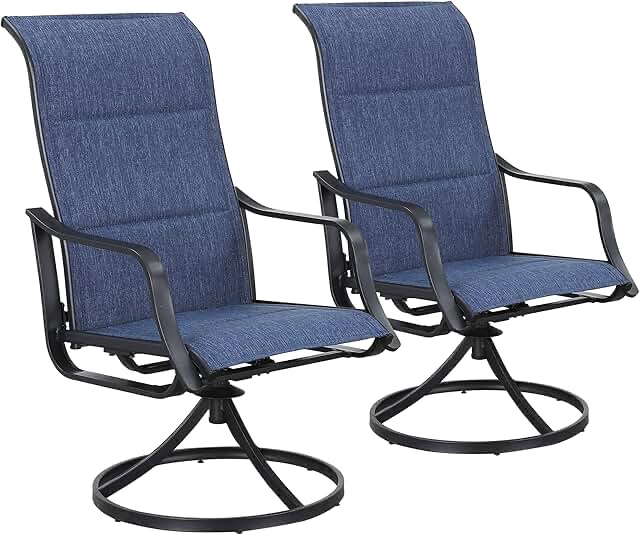 SIMILAR TO STOCK PHOTOS blue outside swivel chairs set of 2