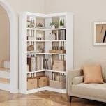 SIMILAR TO STOCK PHOTO L-Shaped bookcase color white