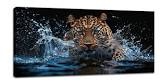 Large Canvas Wall Art Decor for Living Room Bedroom Realistic Leopard Wildlife Animal Pictures Cheet