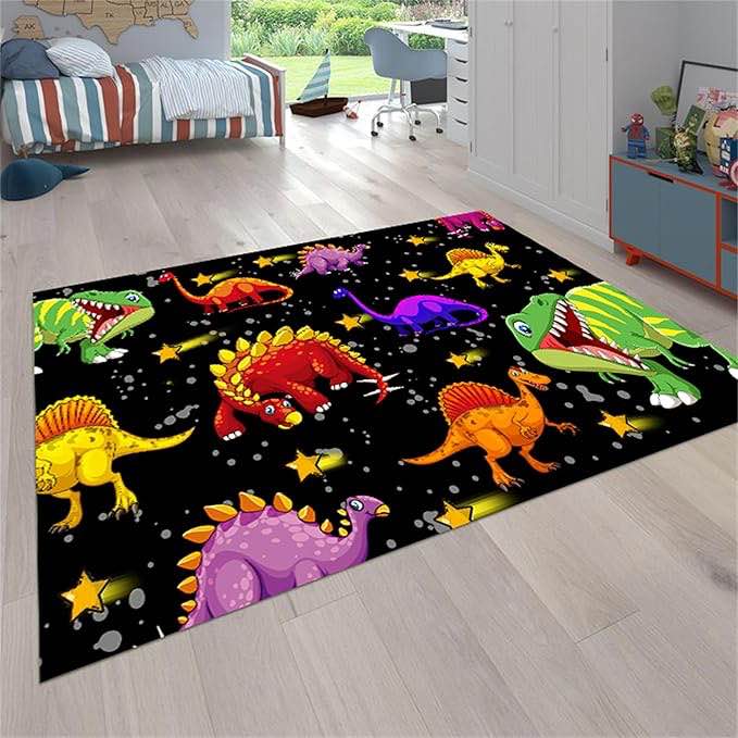 similar Dinosaur Rugs for Boys Bedroom,3x5ft,Cute Colorful Dinosaur Print Rugs,Kids Rugs for Bedroom Non-Slip Washable Rugs for Living Room and Game Room