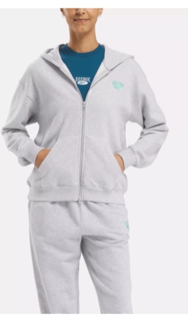 Reebok Women's Sweatshirt, Light Grey Heather(SIZE L, )