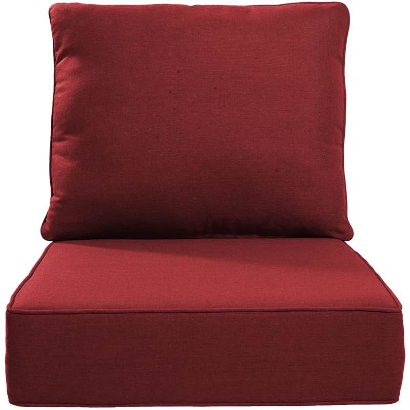 Deb Outdoor 6" Thick Cushion Set - Back Cushions And Seat Cushions color red