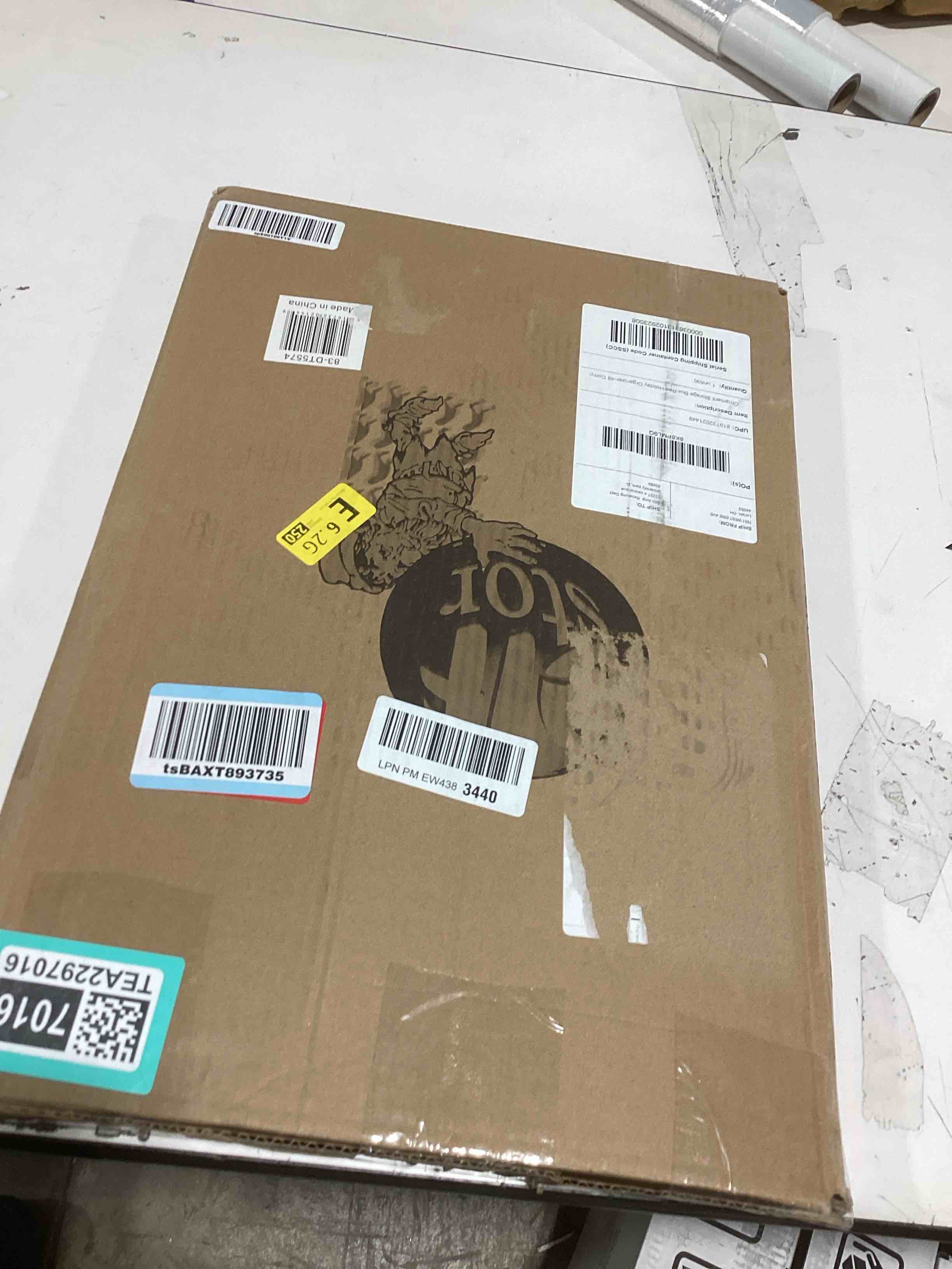 Condition photo showing Good Condition for Ornament Storage Box - Zippered Lid Organizer with 48 Individual Compartments and Dividers for Christmas Bulbs and Decorations by Tiny Tim Totes (Red) Red with Black Trim