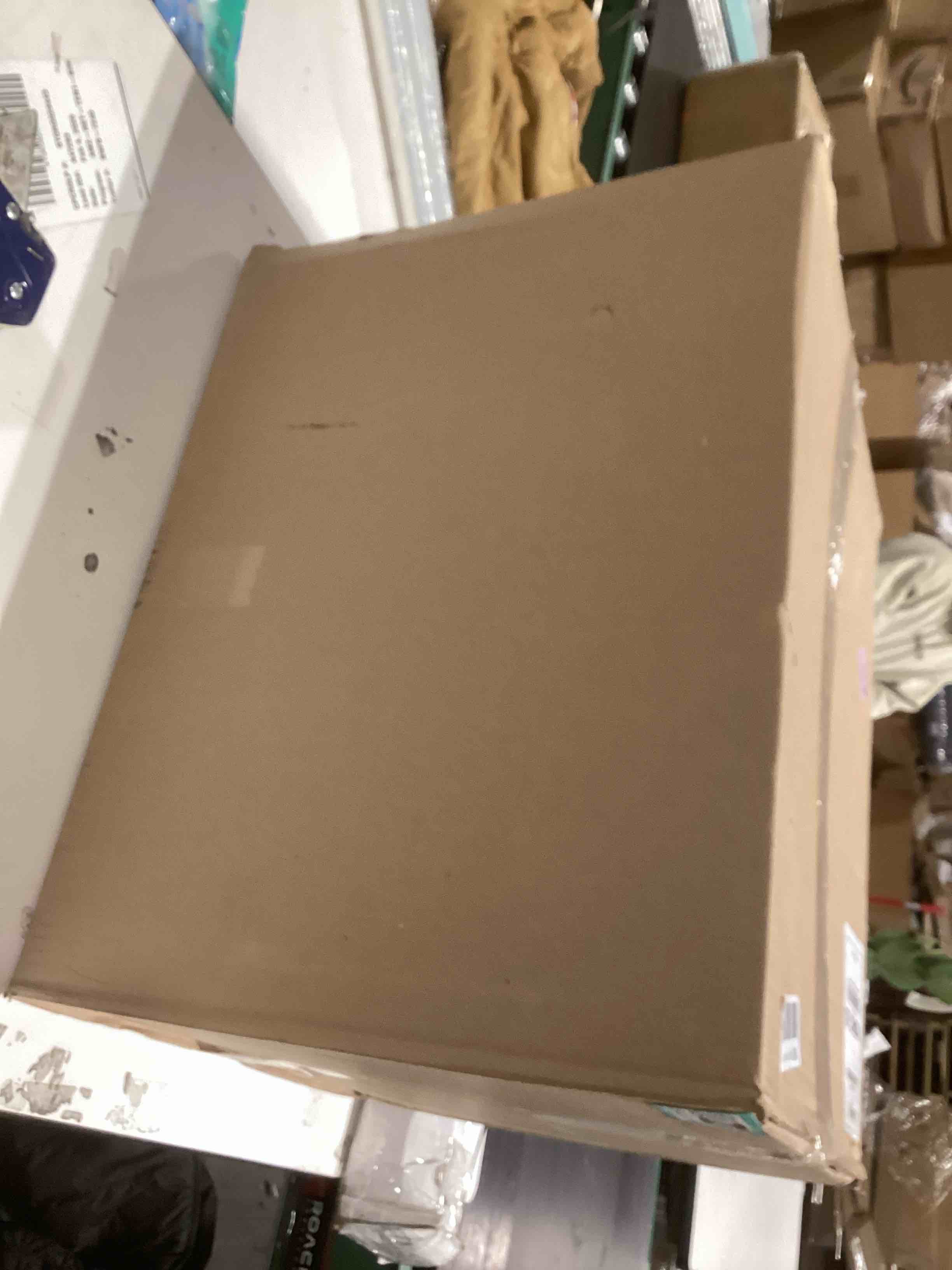 rubbermaid cleverstore 74 quart latching plastic storage containers with lids for office and home organization, clear (4 pack)