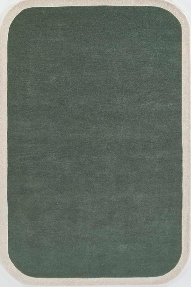 Novogratz by Momeni Tallulah Solid Color Ivory Border Wool Hand Tufted Area Rug, 2'6" X 8' Runner