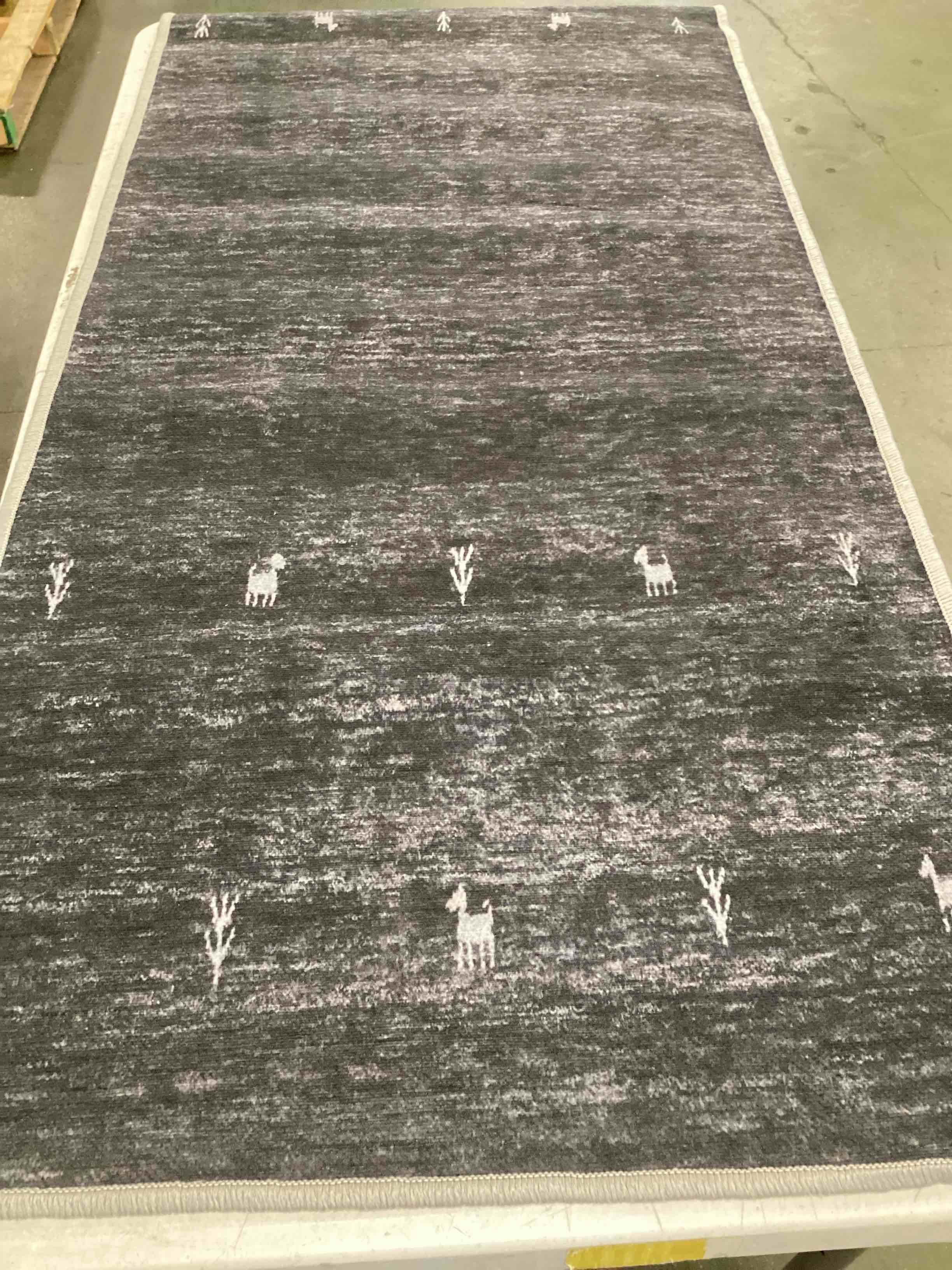 2’ x 4’ | Wool Dark Gray/Warm Dark Gray Indoor Stripe Area Rug