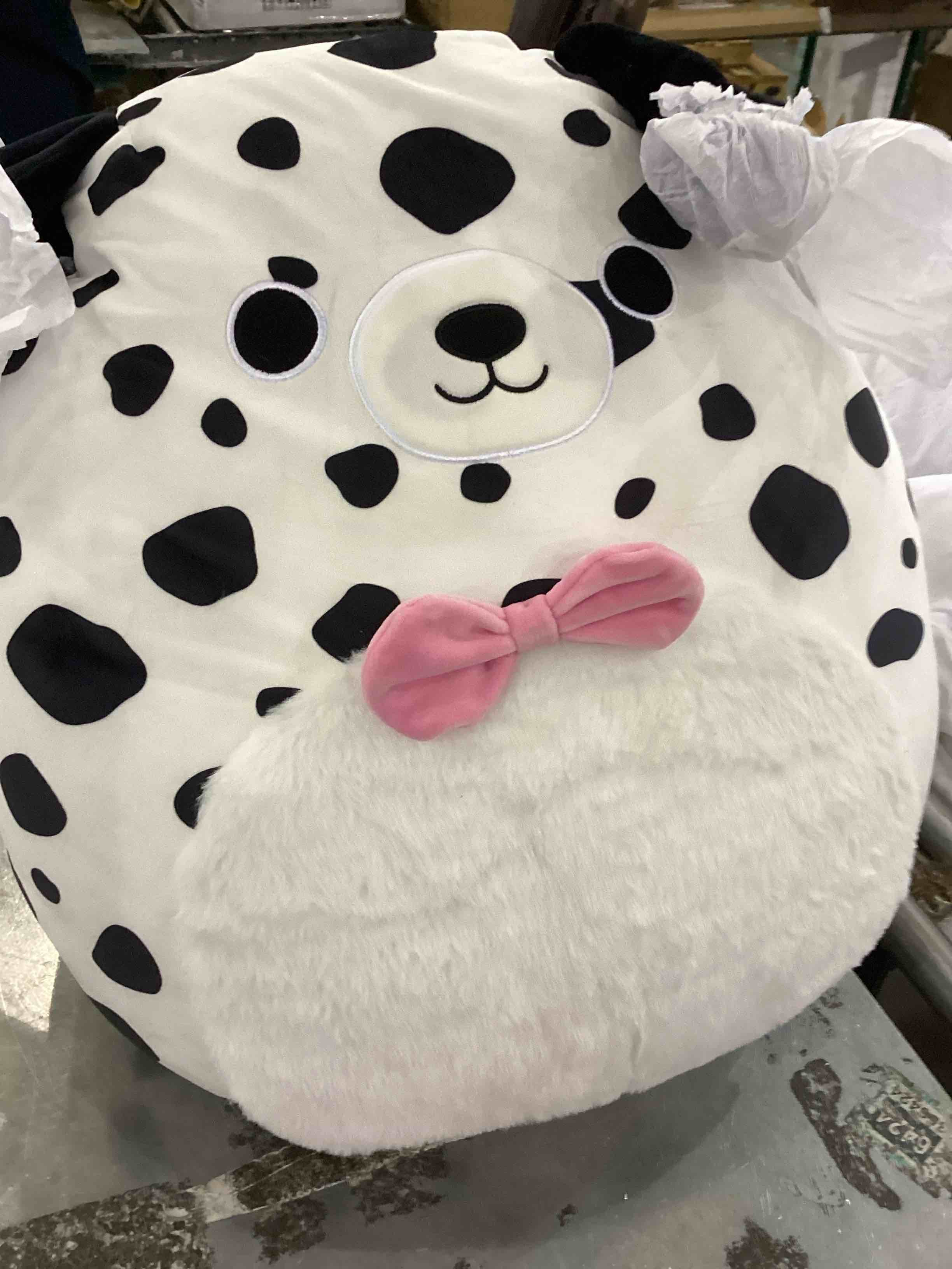 Squishmallows Original 20in Dustin The Dalmatian with Bowtie – Official Jazwares Plush (Jumbo)