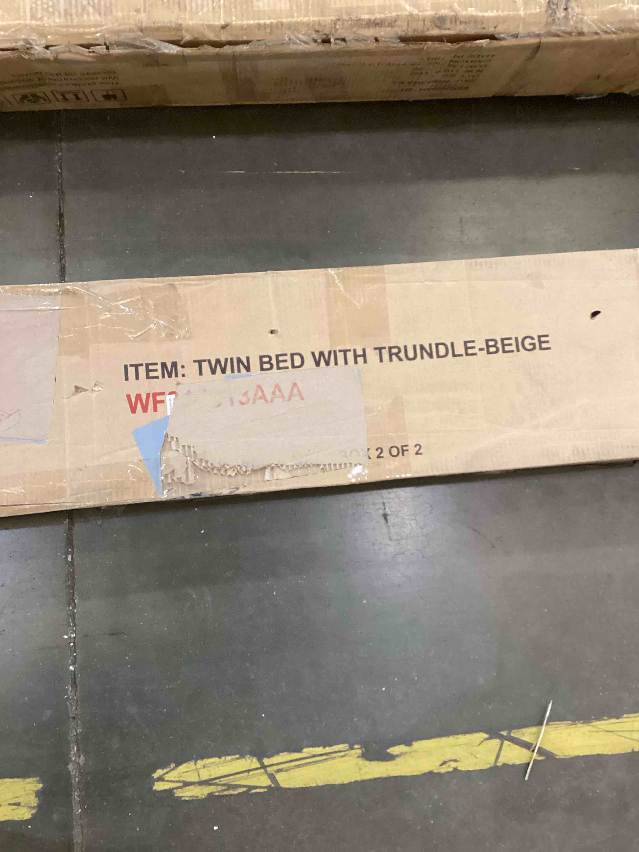 TWIN BED WTH TRUNDLE-BEIGE (Incomplete box 2 of 2 only) 