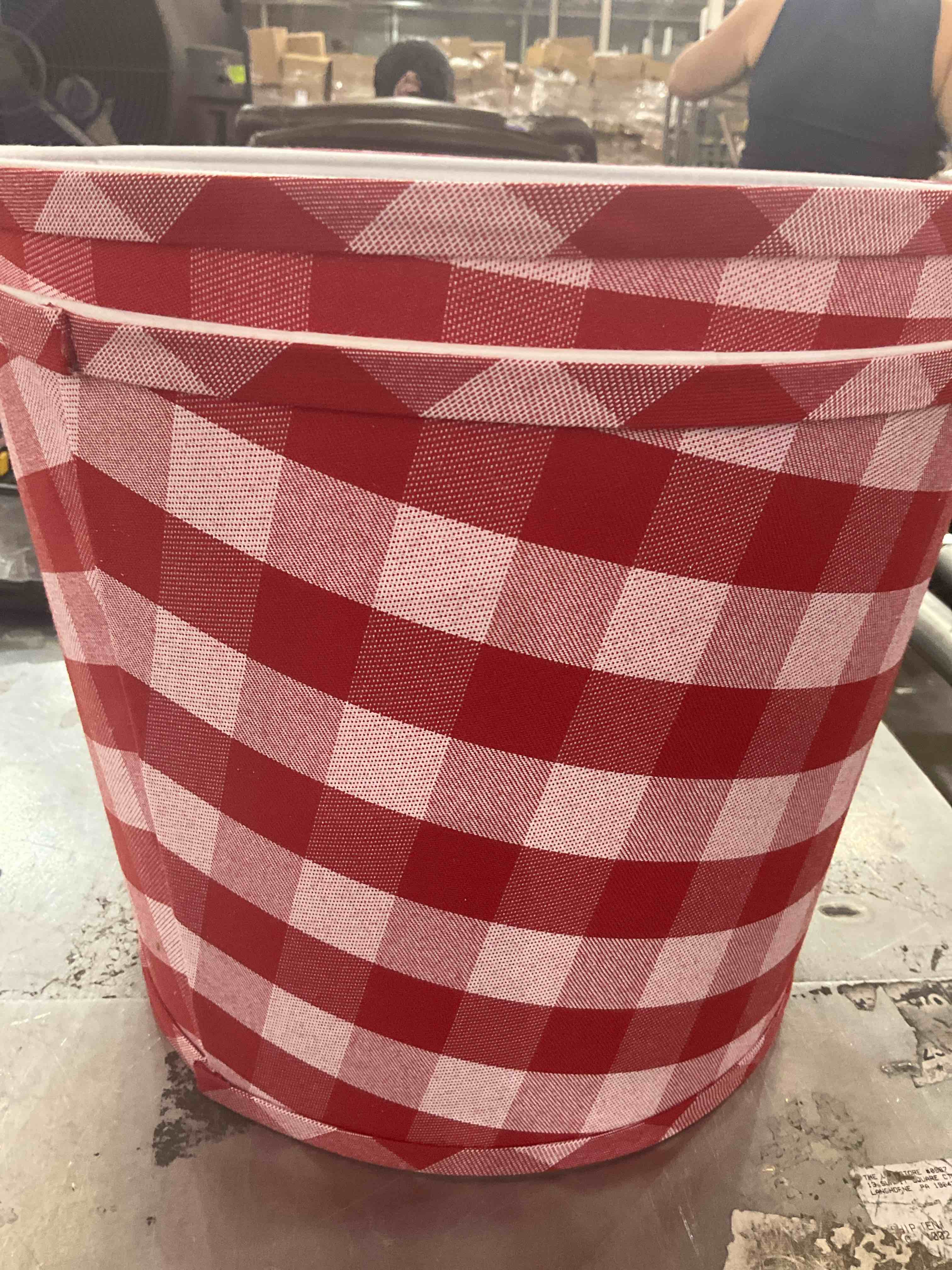 Red Check Lamp Shade