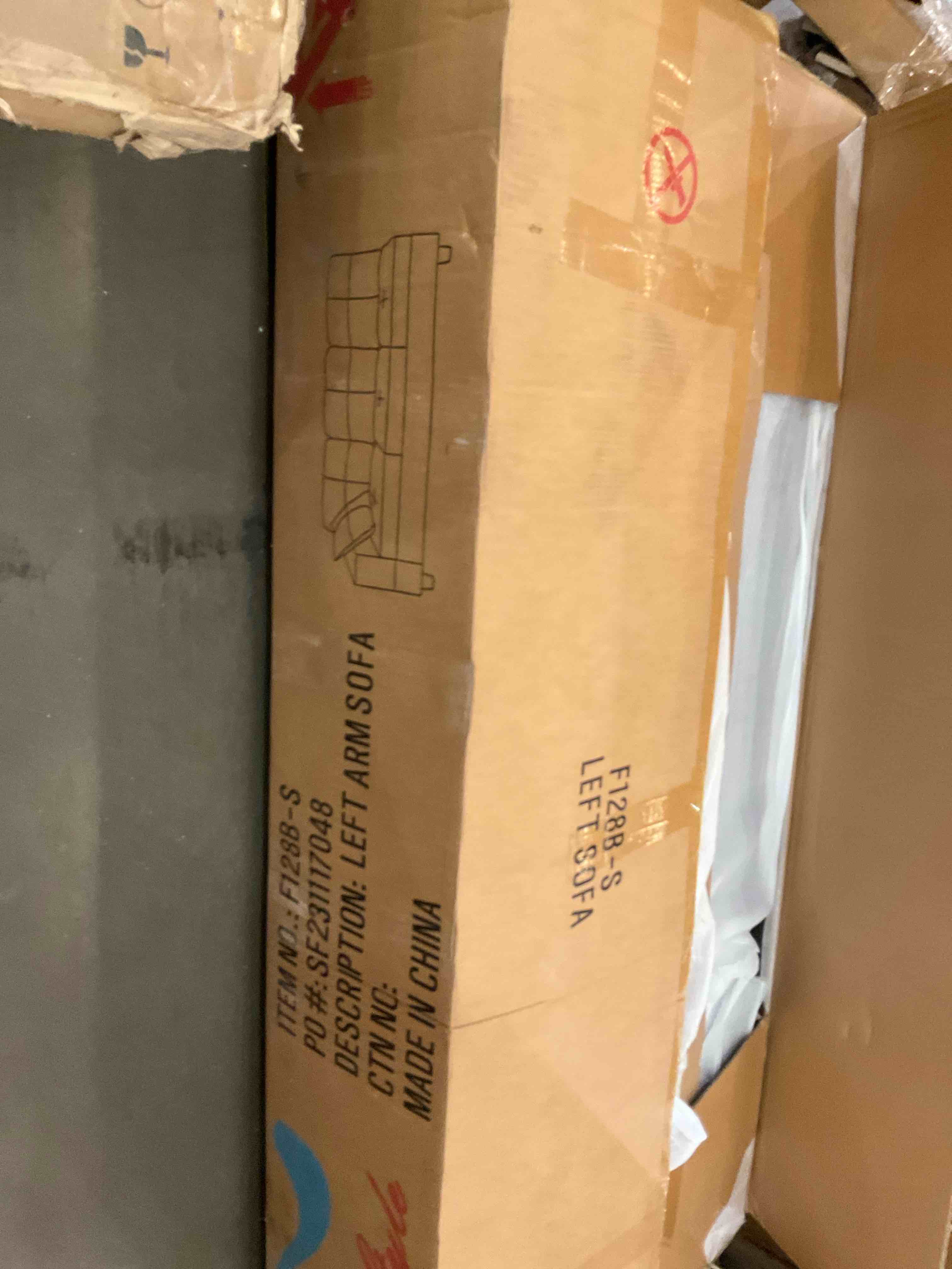 left arm sofa sectional, incomplete set