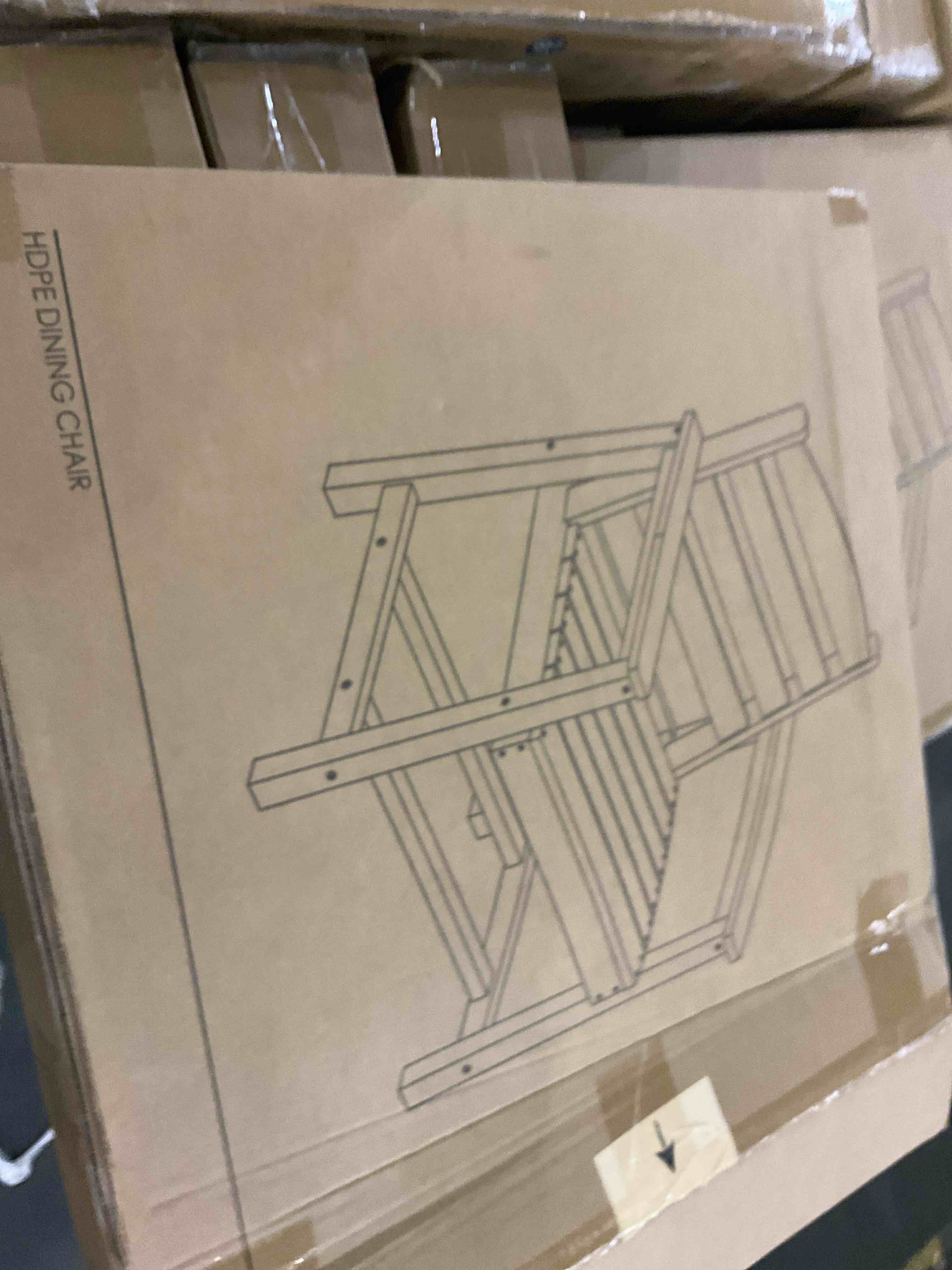 HDPE wood dining chair 