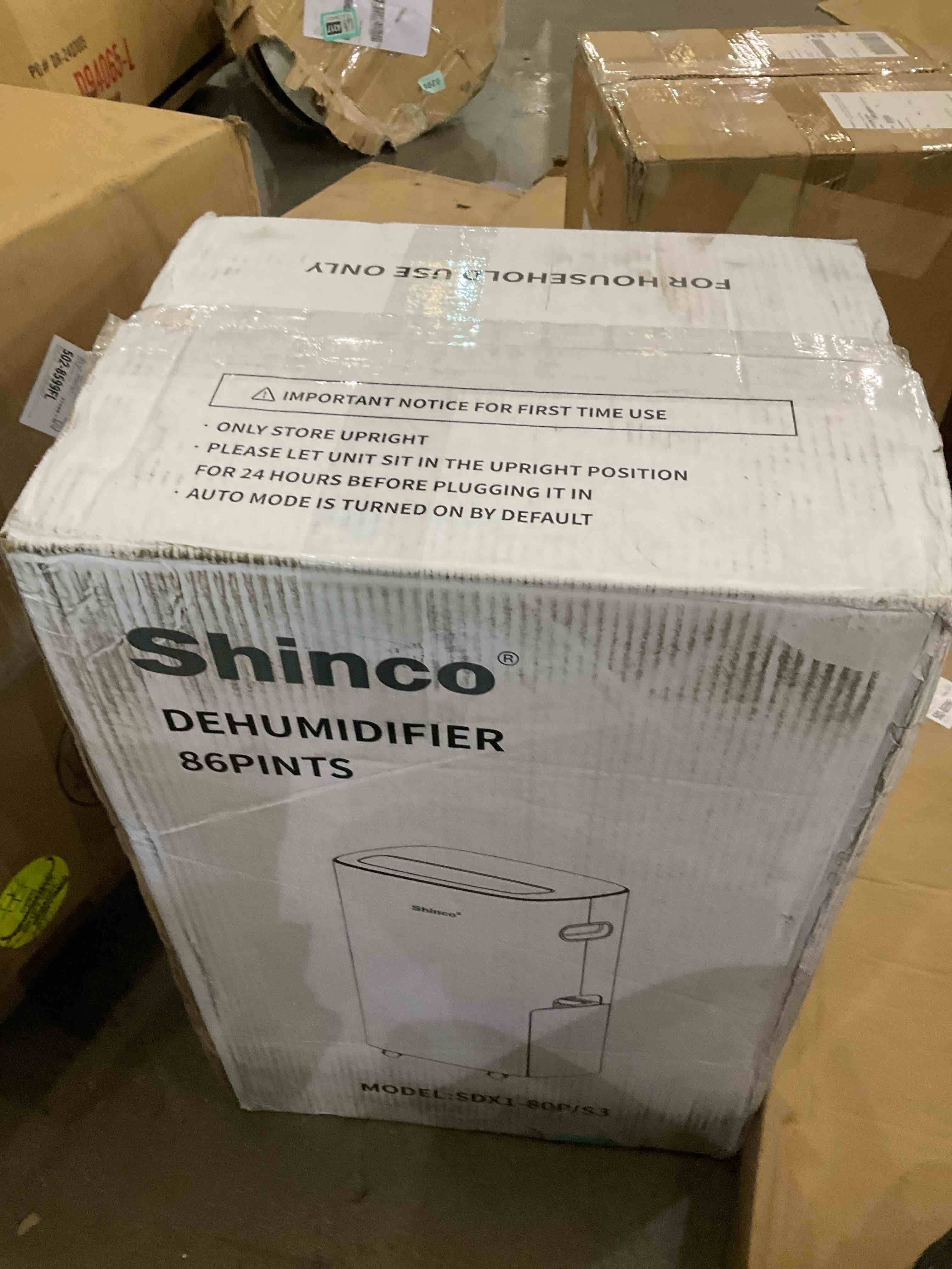 Shinco 86 Pints Per Day Console Dehumidifier For Rooms Up To 5000 Sq. Ft.