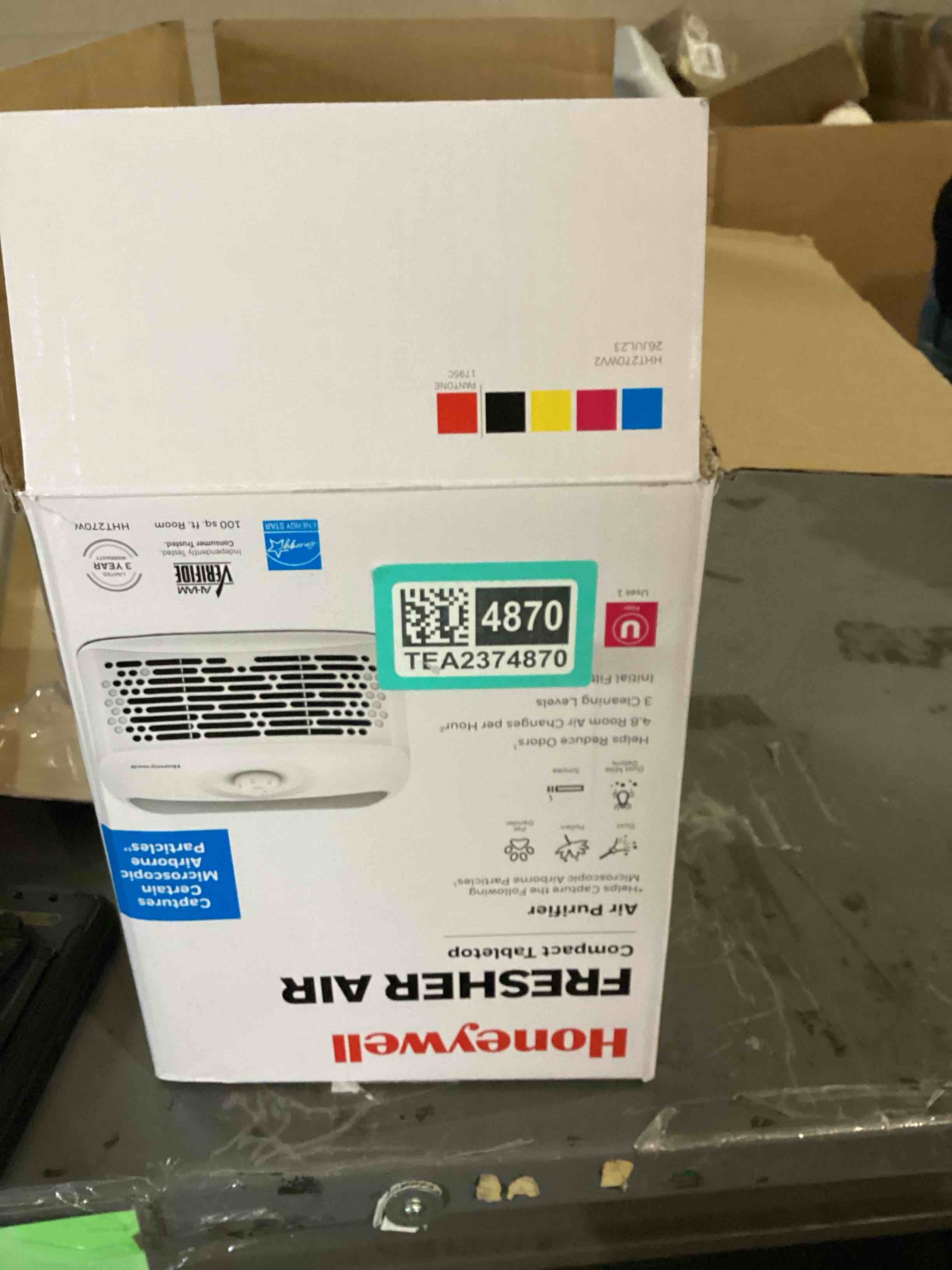 Condition photo showing As Is for Tabletop air purifier