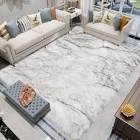 Kove Modern Faux Fur Sheepskin White/gray Area Rugs, Floor Carpets