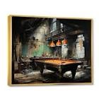 Billard Industrial Game III On Canvas Print