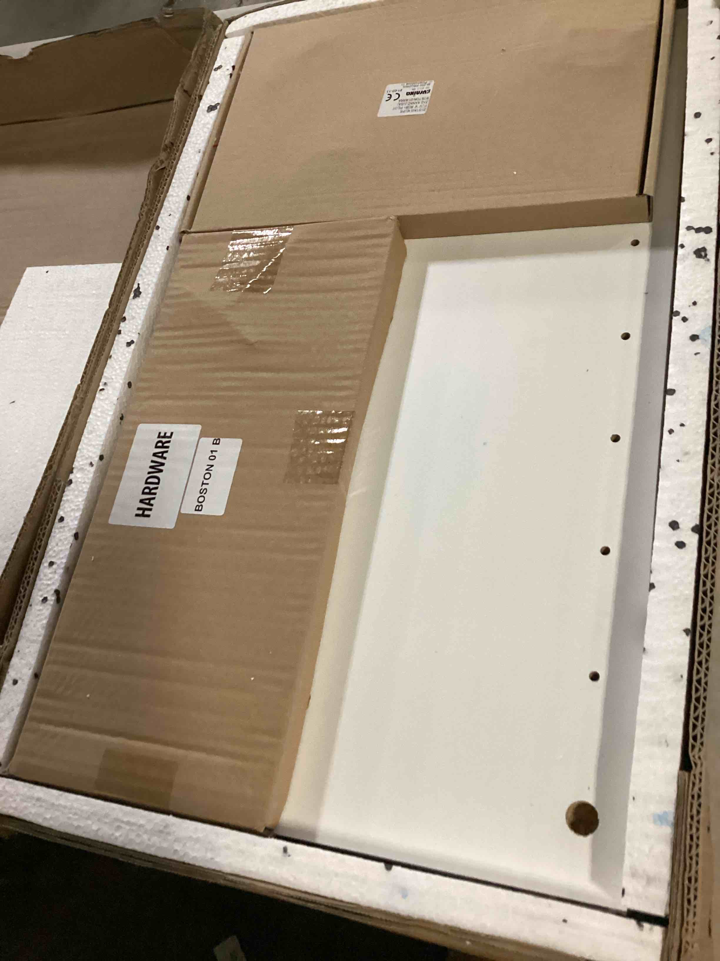 Condition photo showing Good Condition for INCOMPLETE Delaine Entertainment Center for TVs up to 88" with Electric Fireplace Included INCOMPLETE