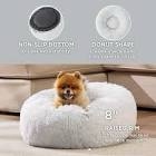 small round dog bed 