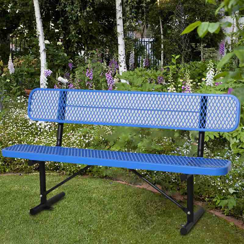 INCOMPLETE **Thermoplastic Coated Steel Outdoor Garden Bench Park Bench, Picnic Bench, Commercial-Grade Seating, Anti-Rust Long Life Span