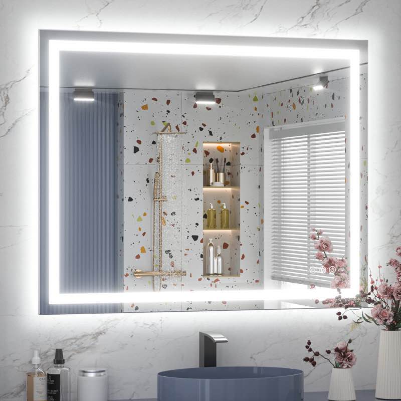 Katyusha Super Bright LED Lighted Bathroom Vanity Mirror 3-Color ...