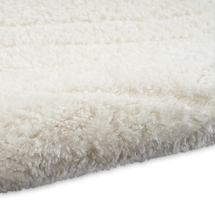 Rectangle Surfaces Abstract Machine Woven Polyester Area Rug in Cream/Ivory