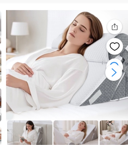 ihrat wedge pillow for sleeping,orthopedic adjustable memory foam bed wedge pillows set for acid reflux,leg back pain relief & reading rest,headboard with neck support & gray removable pillowcase